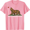 Dont Tread On Us Bear California Patriot Tee Don't Tread On Us California Bear Patriotic T-Shirt - Pink