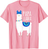 Mama Llama Lover Gifts by Memme Papa Llama T-Shirts for Men T-Shirt - Pink