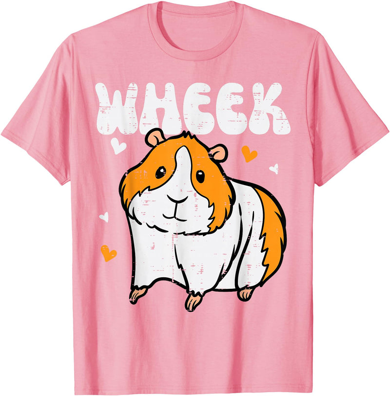 Guinea Pig Shirts For Men Women Kids Gift Guinea Pig Wheek Cavy Lover Rodent Girls Boys Kids Women Men T-Shirt - Pink