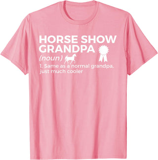 Horse Show Apparel Funny Horse Show Grandpa Definition T-Shirt - Pink