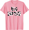 funny saying Gifts for Family Members and more Big Brother Cow Print Cow Pattern T-Shirt - Pink