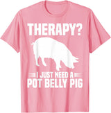 Pot Belly Pig Owner Clothing Pig Harness and Leash Pot Belly Pig Owner Food Toys Supplies Pot Belly Pig Mom T-Shirt - Pink