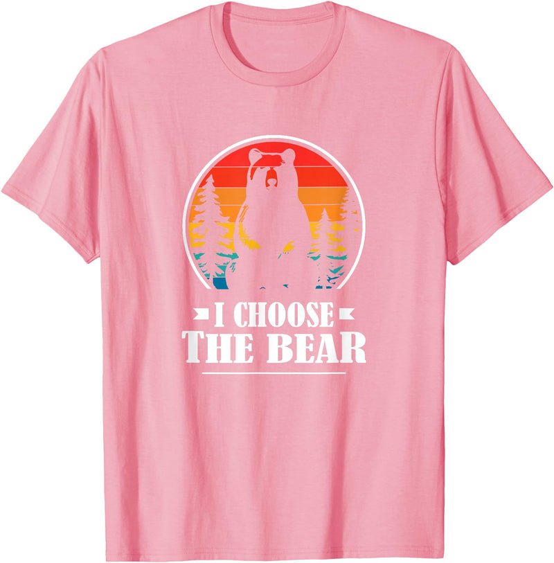 MeToo Angry Radical Feminist Gift Shirts & Hoodies Womens Retro Vintage This Is Why I Choose The Bear T-Shirt - Pink