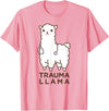 Doc Llama Apparel T-Shirt Funny Llama Doctor T-Shirt, No Trauma Llamas Tee Apparel T-Shirt - Pink