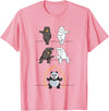 Adorable Panda Shirts Funny Panda T-Shirt Panda Fusion Gift Shirt Cute Polar Bear T-Shirt - Pink