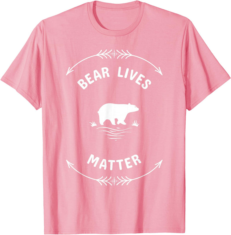 Animal Lover Save The Bears Wild Animal Tees Animal Lover Bear Lives Matter Save The Bears T-Shirt T-Shirt - Pink