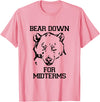 Bee Kind Tees Funny College Tests - Bear Down For Midterms T-Shirt - Pink