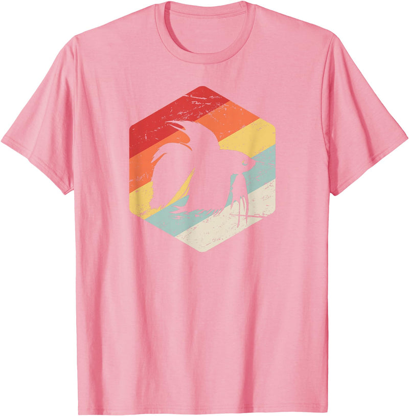 Cool Pet Beta Fish Gift Apparel Retro Vintage Freshwater Aquarium Betta Fish T-Shirt - Pink