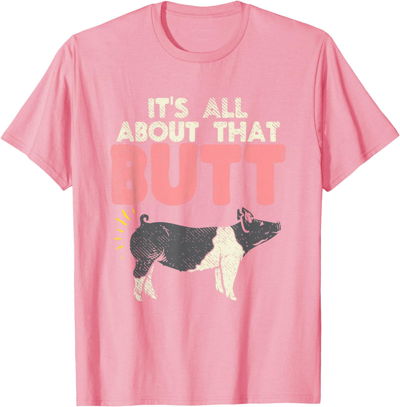 Funny Livestock Show Puns And More Pig Show, Livestock Show, British Saddleback T-Shirt - Pink