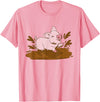 Pigs Mud Pig Playing in the Mud T-Shirt - Pink