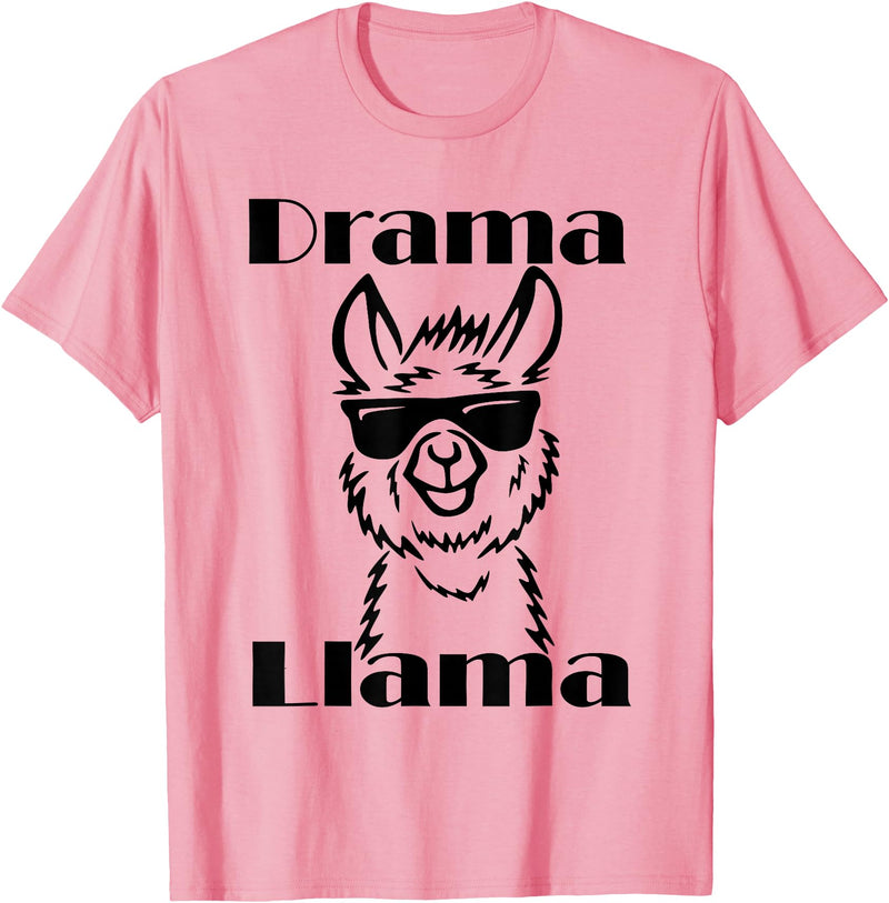 Funny No Drama Llama Sassy Princess Girls Gift Cute Llama Drama Queen Ladies Mom Diva Attitude Llamas Gift T-Shirt - Pink
