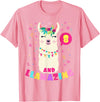 Llamazing Birthday Party Outfit Llama Lovers Llamazing 8 Years Old Girl Birthday Cute Llama Alpaca Kids T-Shirt - Pink