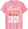 Crazy Grandpa Apparel & Gifts Fun Grandpa Animal Sunset Graphic - Grandpapa Bear T-Shirt - Pink