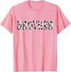 Cow Pattern Print Family Matching Birthday Shirts Cow Brother Birthday Family Matching Fathers Day Boy Girl T-Shirt - Pink
