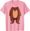 The Easy Costume Idea Shop Bear Halloween Costume Shirt - Brown Grizzly Bear T-Shirt - Pink