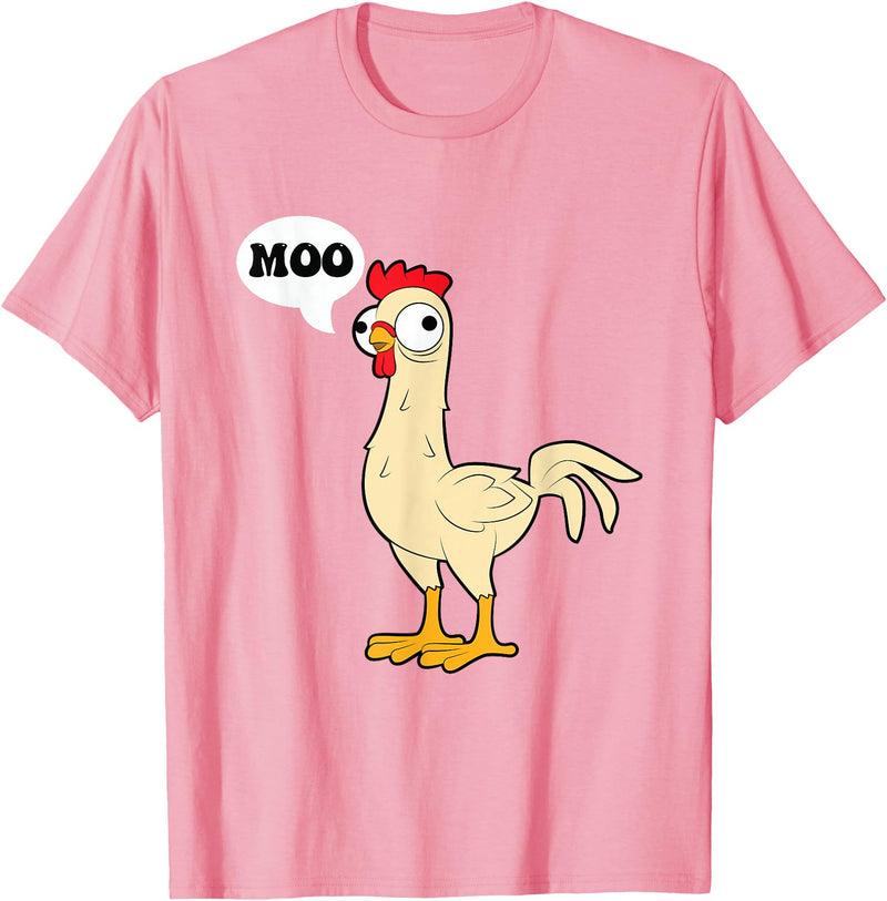 gift creative original father joke humor amusing Chicken - Hen - Fowl - Cow - Funny - Joke - dad Joke T-Shirt - Pink
