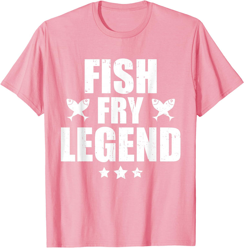 Fish Fry Legend Funny Fish Fry Lover T-Shirt - Pink