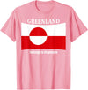 Greenlandic native heritage designs Greenland Flag, Belongs to its People, Independence Message T-Shirt - Pink