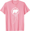 American Indian Shirts by CrushRetro Native American Dreamcatcher Bear Women Men Kids T-Shirt - Pink
