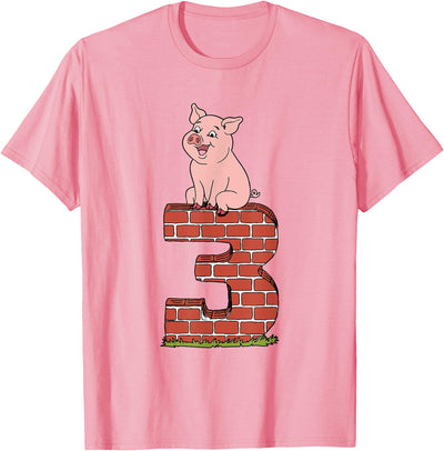 Three Little Pigs Pig 3 Easy Costume Kids Men Women T-Shirt