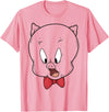 Looney Tunes Porky Pig Face Line Art T-Shirt - As Pictured