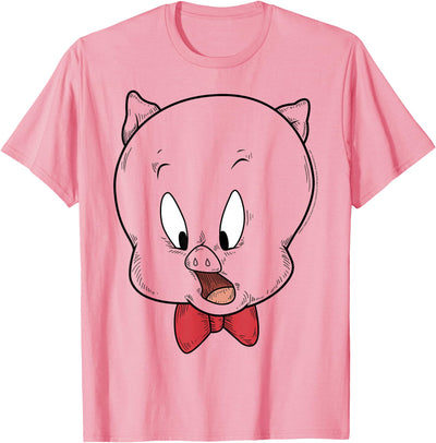 Porky Pig Face Line Art T-Shirt