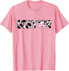 Cow Family Matching Birthday Tee For Mom Dad Kids Sister of The Birthday Boy Funny Cow Sí Family Matching T-Shirt - Pink
