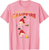 Outdoors Backpacking Camper Hunters Hiker Shirts Funny Camping Hunting Hiking - How to Start Campfire Meme T-Shirt - Pink