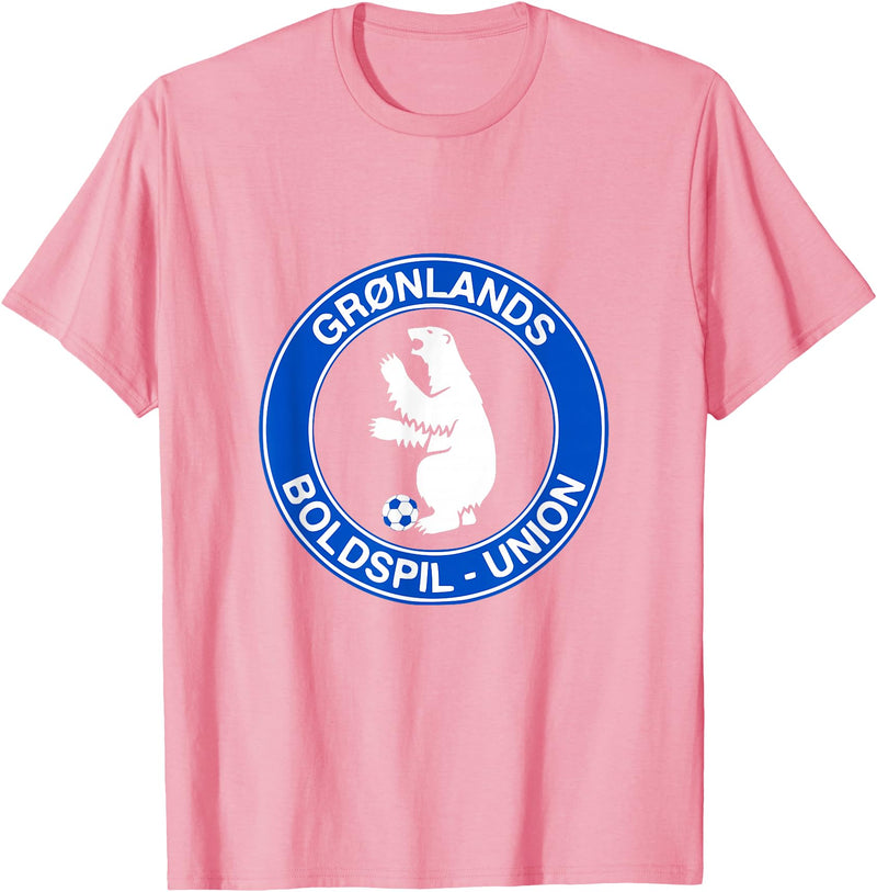 Bosco T. Jones Football Designs Greenland Polar Bear Football (Soccer) Shirt T-Shirt - Pink