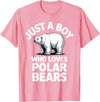 Polar Bear Gift Polar Bear Accessories & Stuff Cute Polar Bear Art for Boys Kids Men Arctic Polar Bear T-Shirt - Pink