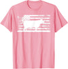 Funny Charolais Rancher Gift for Cattle Lover American Flag - American Cow Charolais Rancher T-Shirt - Pink