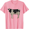 Cows and cattle Drawing of a Holstein cattle T-Shirt - Pink