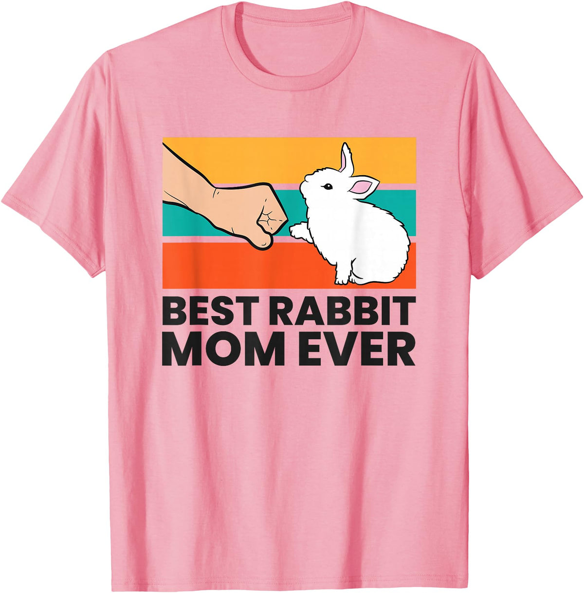 Best Rabbit Mum of All Time Funny Rabbit T-Shirt in Pink