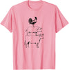 Tee Farm Stacked Farm Animals Cow Pig Rooster Meat Lover Farm Lover T-Shirt - Pink