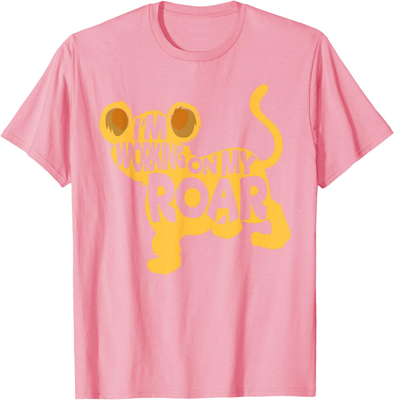 Lion Whisperer Wildlife Animal SteMi Apparel I'm Working On My Roar Lion Whisperer Safari Wildlife Animal T-Shirt - Pink