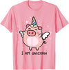 Pig Unicorn Gifts Funny I am a Unicorn Pigs Can Fly Unicorn Girls Womens Men T-Shirt - Pink