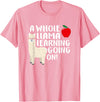 SOMMAS TEACHER A Whole Llama Learning Going on Funny First Grade Teacher T-Shirt - Pink