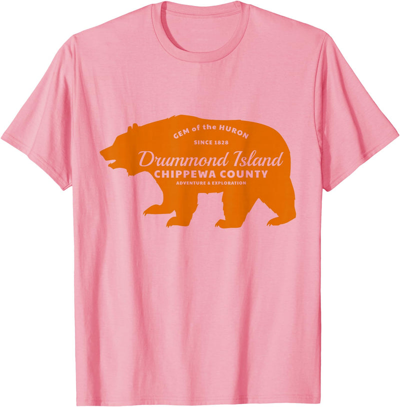 Crane Street Design Drummond Island Bear - T T-Shirt - Pink
