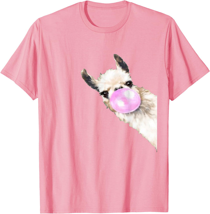 Funny Llama shirt animals costume girls mens Vintage Llama Women Shirt Llama Lovers for kids and girls T-Shirt - Pink