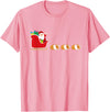 Funny Christmas Sleigh Animal Gifts Guinea Pig Santa Christmas Sleigh - Funny Guinea Pig Xmas T-Shirt - Pink