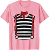 Hiking Lover Design French Mime Costume Halloween T-Shirt - Pink