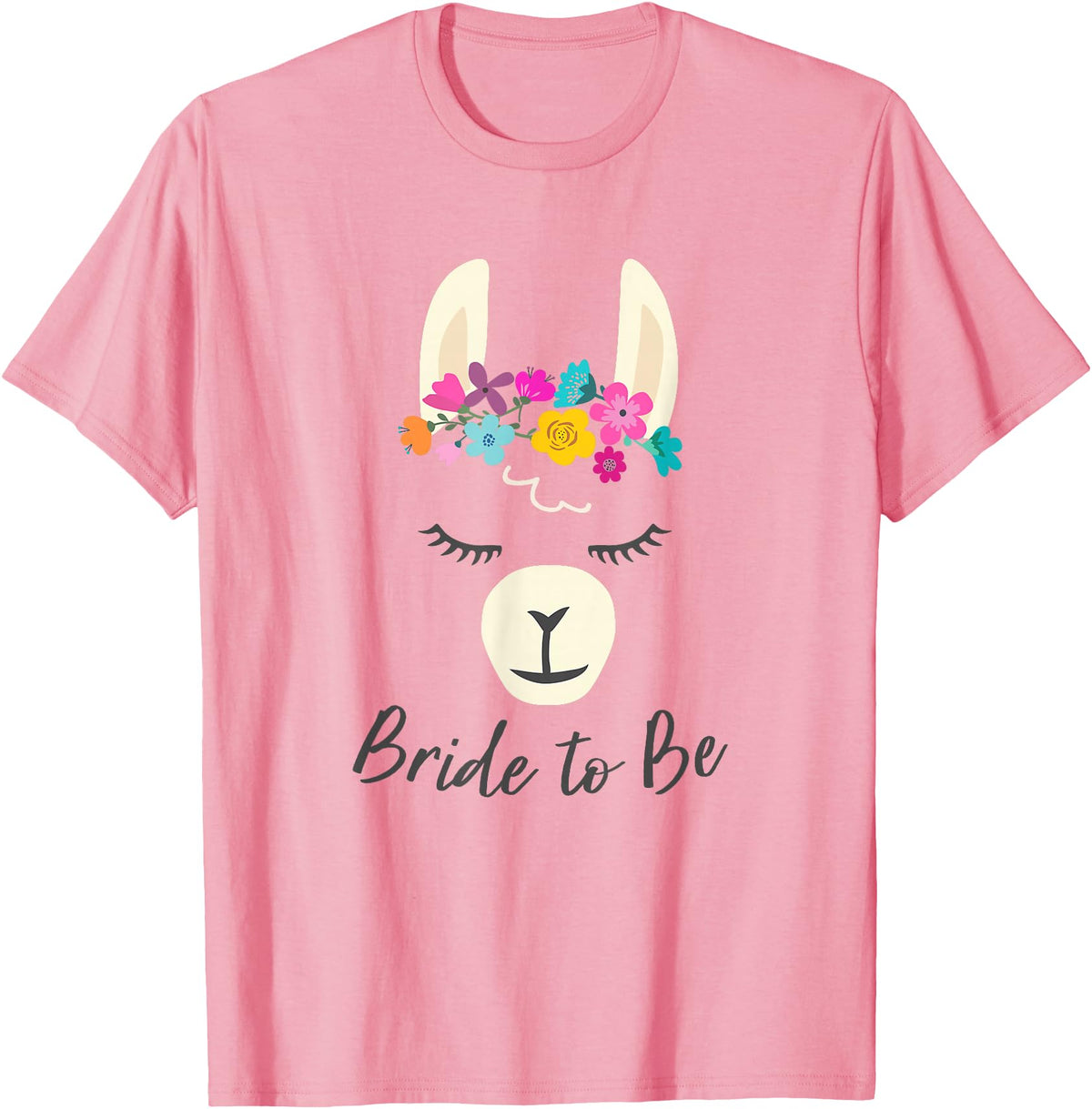 Gym is Bae Llama Bride to Be Wedding Bridal Shower Alpaca T-Shirt - Pink