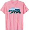 Retro National Park Shirts Bear Vintage National Park Bear Wildlife Mountains T-Shirt - Pink