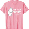 Mens Ice Bear Shirt Mens Ice Bear Tshirt Animal Gift Tee T-Shirt - Pink