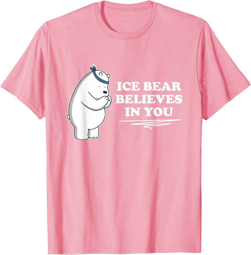 Mens Ice Bear Shirt Mens Ice Bear Tshirt Animal Gift Tee T-Shirt - Pink
