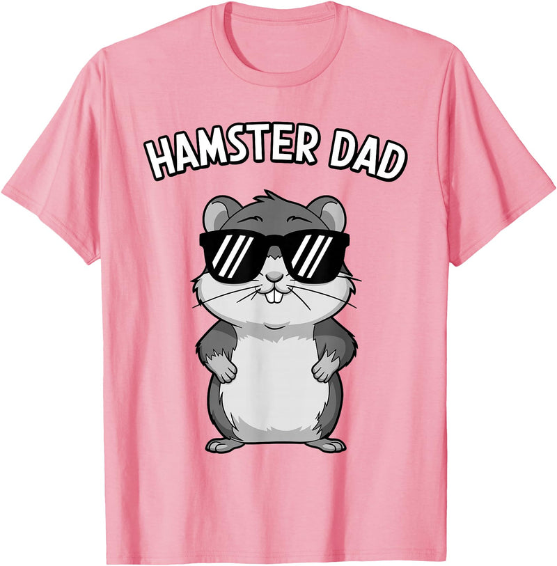 Funny Hamster Design for Men Dad Boys Animal Hamster Lover T-Shirt - Pink