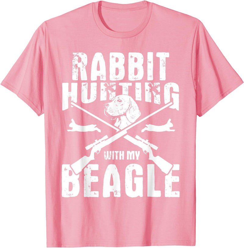 Rabbit Hunting Dog - Beagle Hunter Beagles T-Shirt in Pink