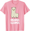 Llama Mama And Llama Papa Gifts Women Llama Mom Mama Llama T-Shirt - Pink