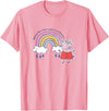 Peppa Pig Without Rain There Would Be No Rainbows Cute Shot T-Shirt - Pink