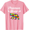 Mama Bear Autism Awareness Mom Puzzle Clothing Co Autism Awareness Mama Bear Proud Autistic Mom T-Shirt - Pink
